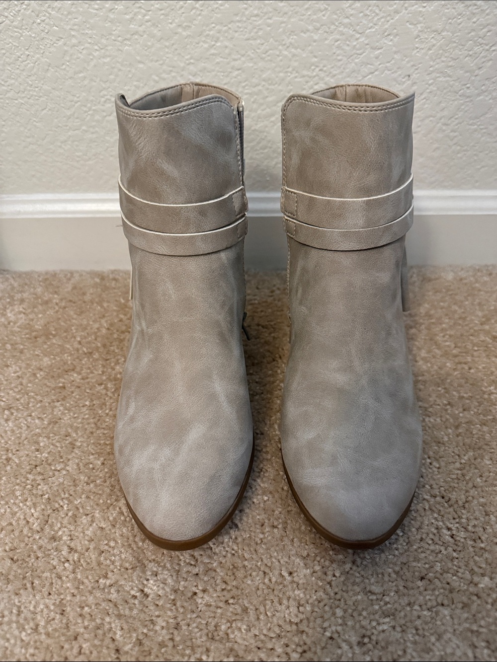Women's Taupe Ankle Booties - Sleek Casual Style